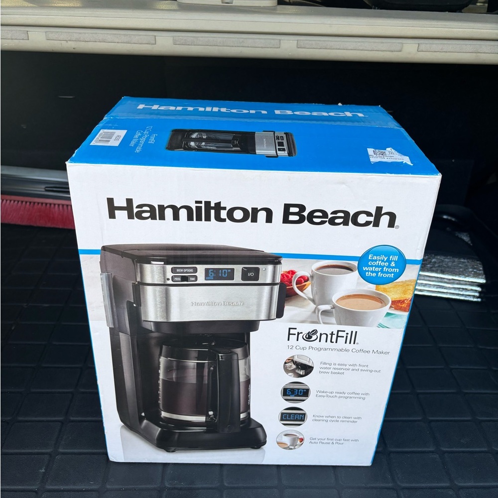 Hamilton Beach FrontFill Coffee Maker in Black and Silver